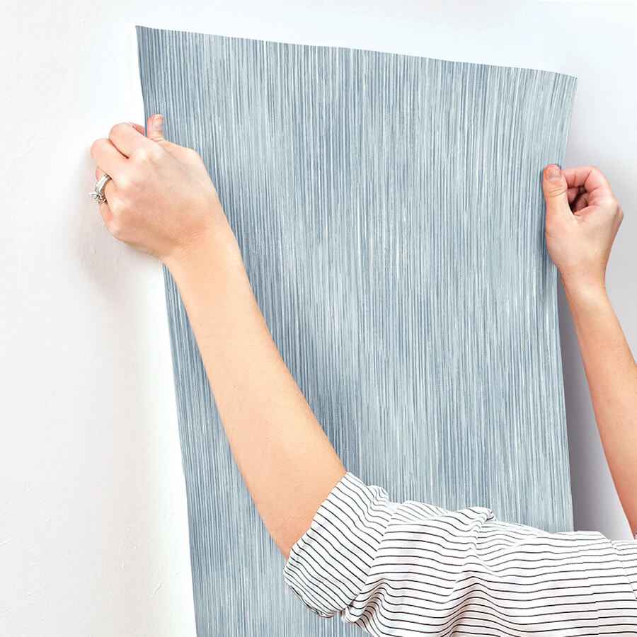 Largo Sky Blue Striated Wallpaper - York Wallcoverings - 4172-27523 - York Wallcoverings Wallpaper