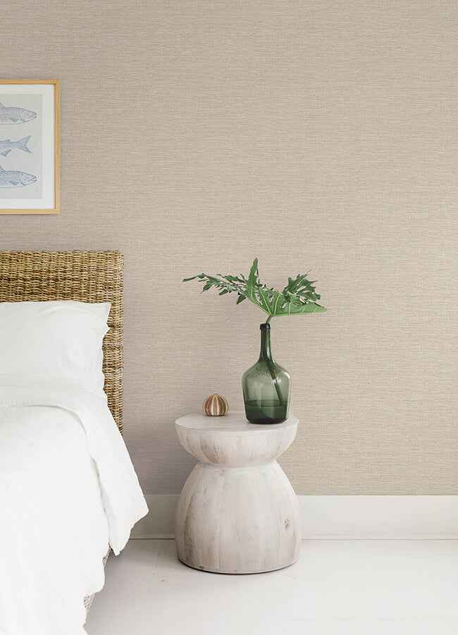 Malin Wheat Faux Grasscloth Wallpaper - York Wallcoverings - 4172-27529