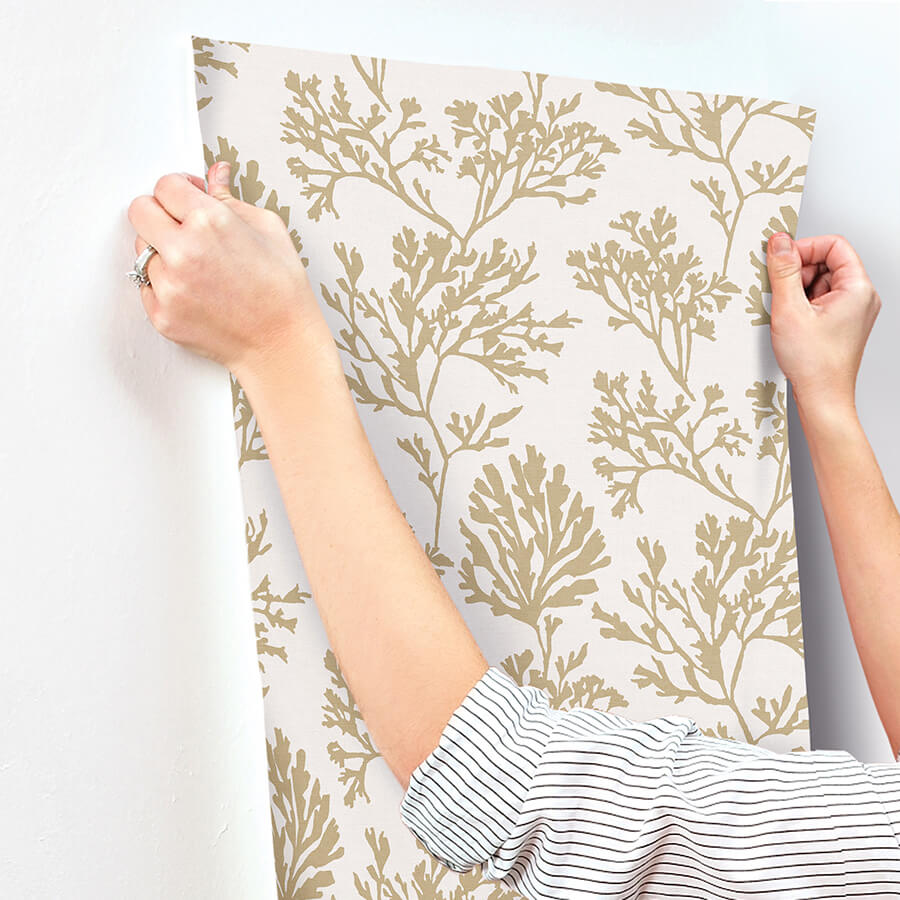 tortuga-gold-coral-weave-wallpaper-york-wallcoverings-4172-82002 - York Wallcoverings Wallpaper