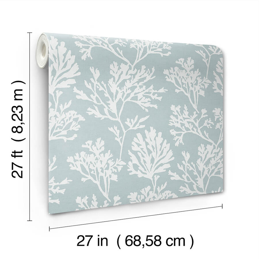 tortuga-sky-blue-coral-weave-wallpaper-york-wallcoverings-4172-82003 - York Wallcoverings Wallpaper