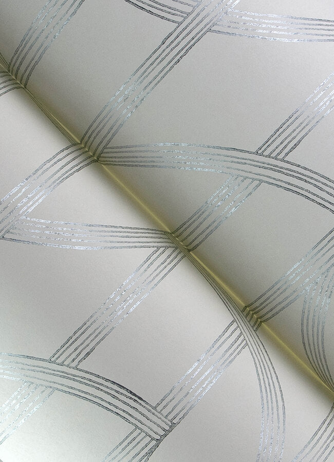 salvo-silver-curved-contours-wallpaper-york-wallcoverings-4172-82011 - York Wallcoverings Wallpaper