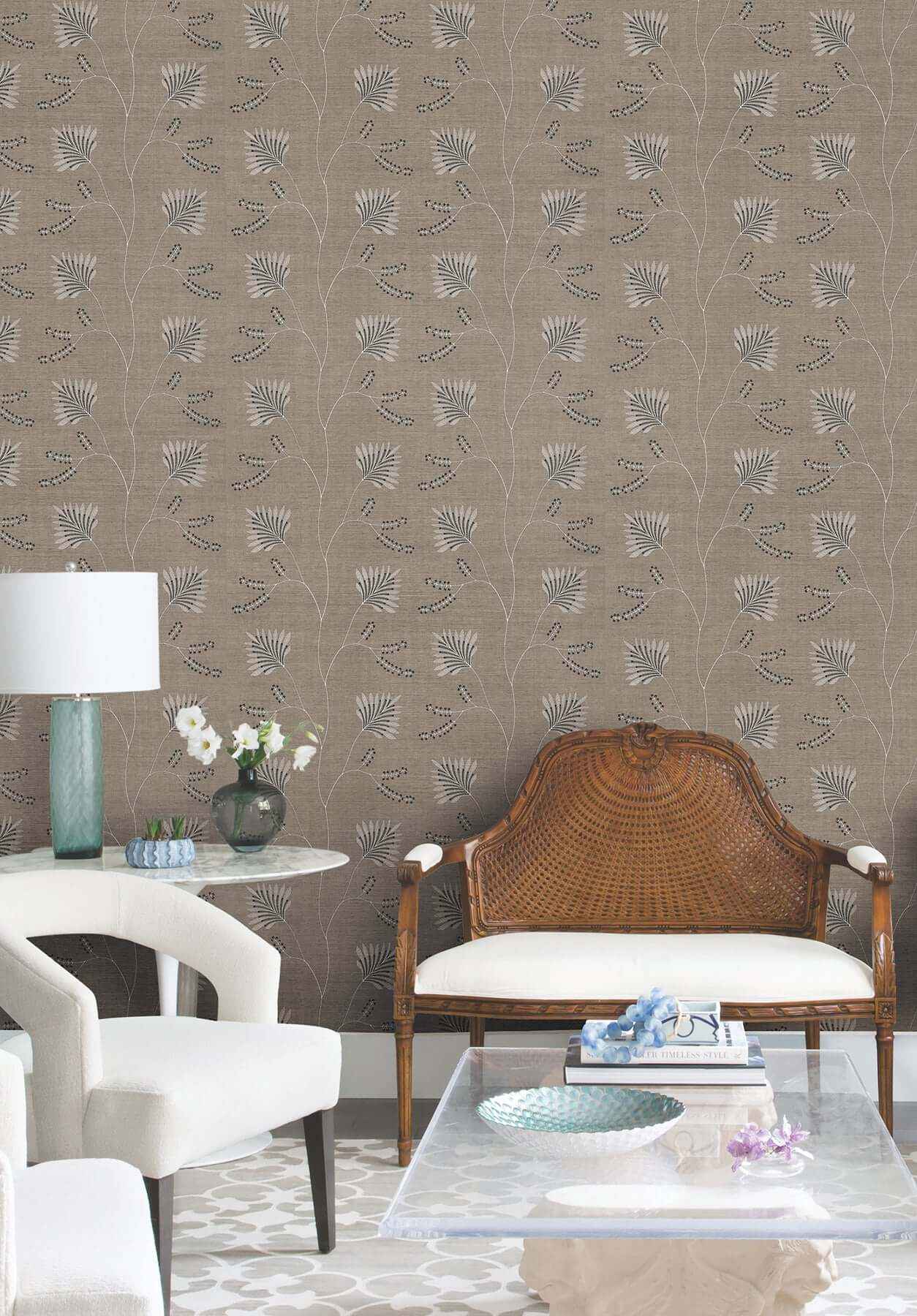 Laelynn Taupe Wallpaper - York Wallcoverings - MX9607 - York Wallcoverings Wallpaper