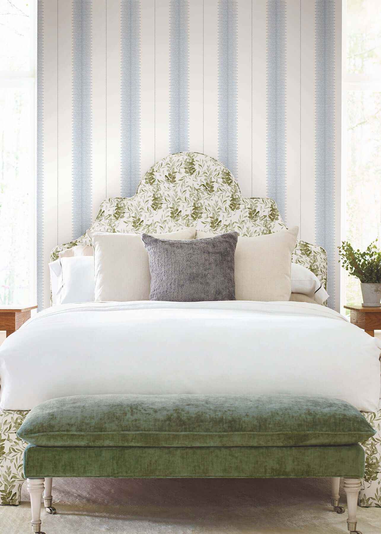 Tandem Stripe Blue Wallpaper - York Wallcoverings - MX9611 - York Wallcoverings Wallpaper