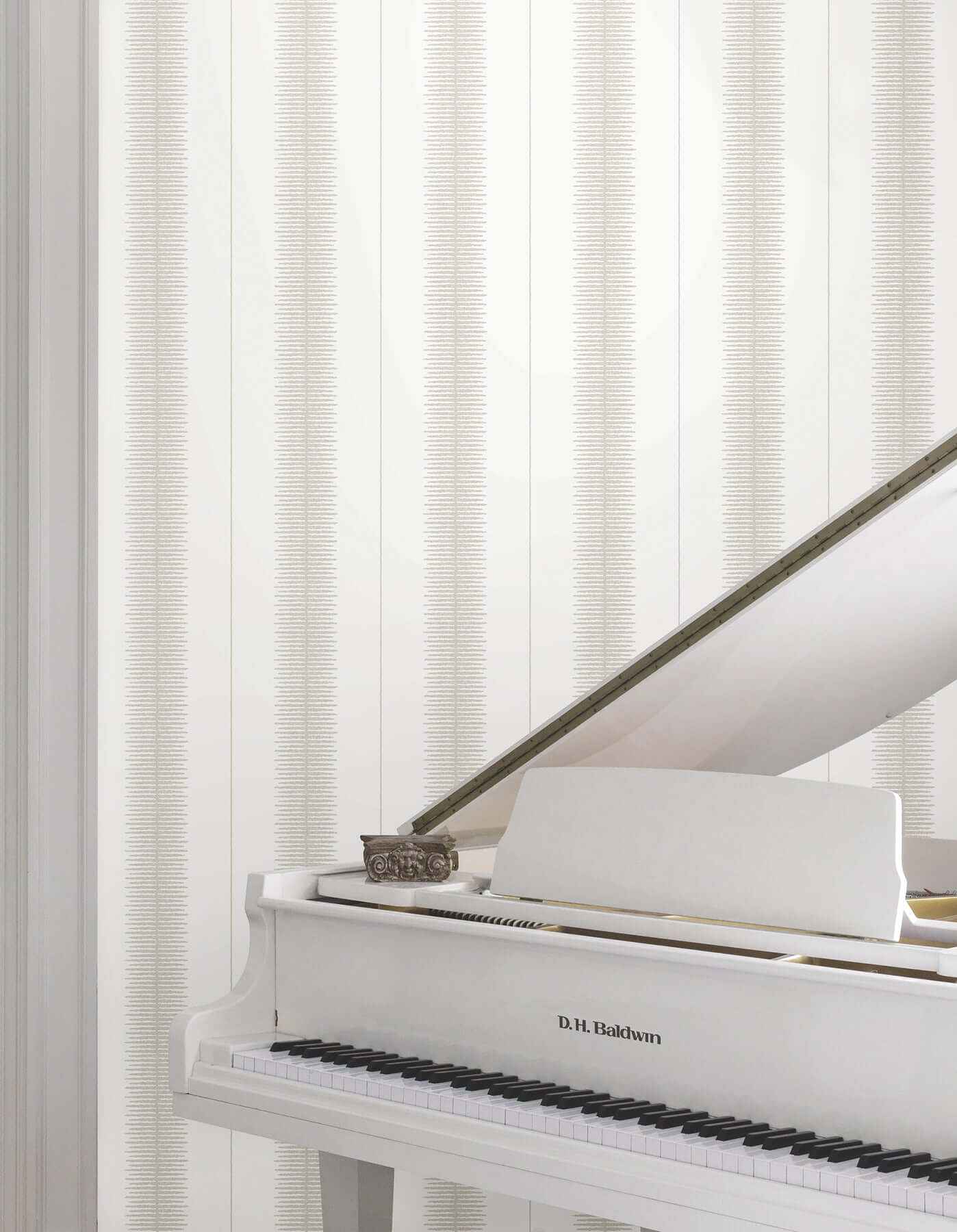 Tandem Stripe Taupe Wallpaper - York Wallcoverings - MX9612 - York Wallcoverings Wallpaper