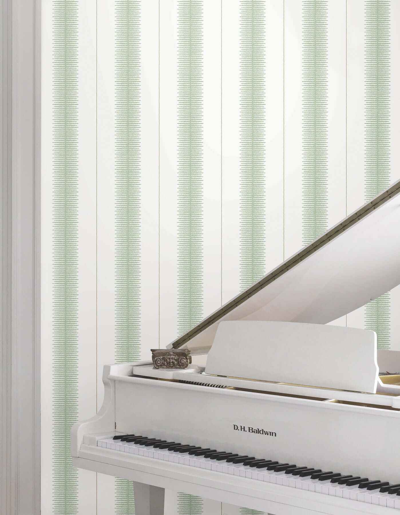 Tandem Stripe Green Wallpaper - York Wallcoverings - MX9614 - York Wallcoverings Wallpaper