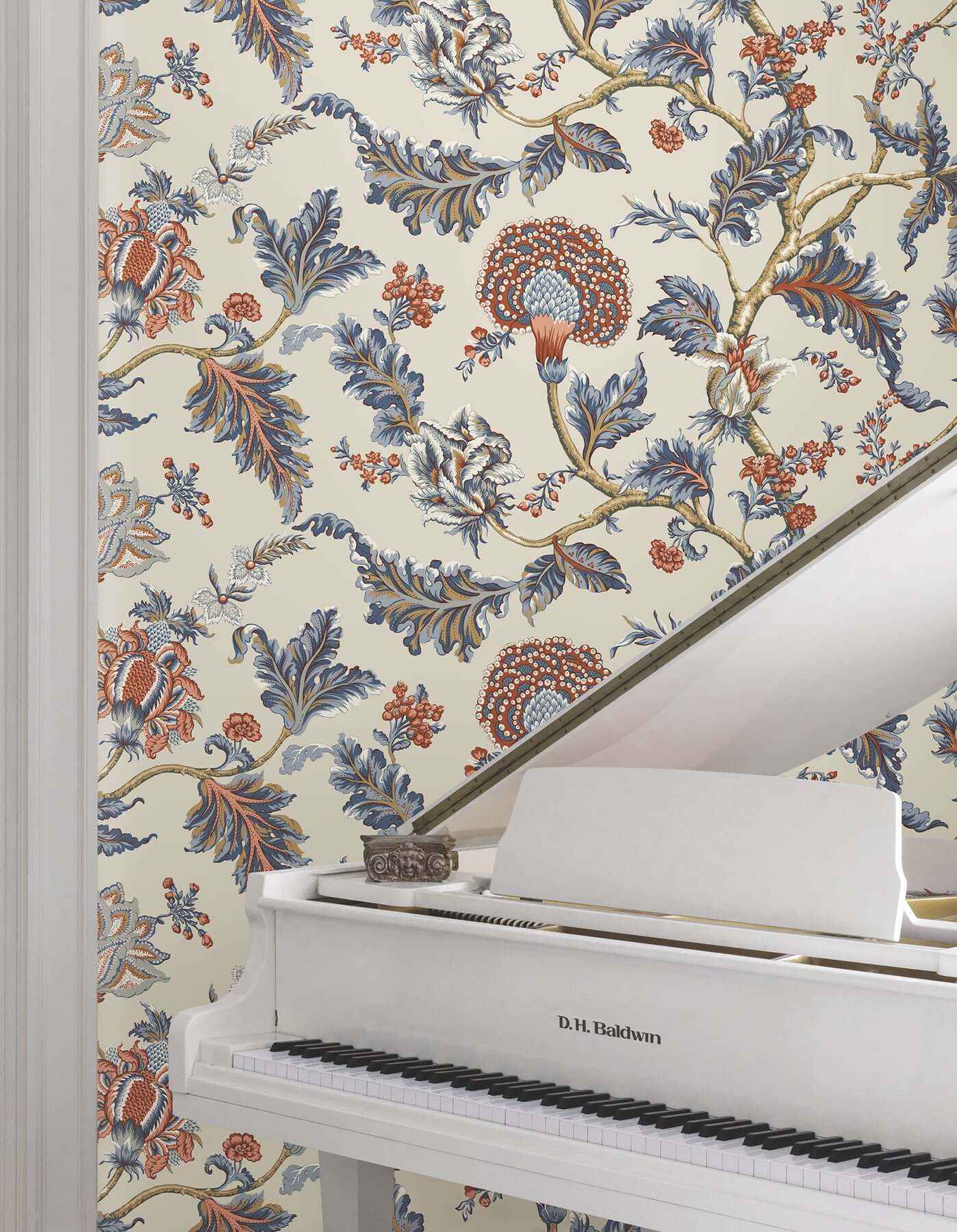 Monroe Navy Wallpaper - York Wallcoverings - MX9621W - York Wallcoverings Wallpaper