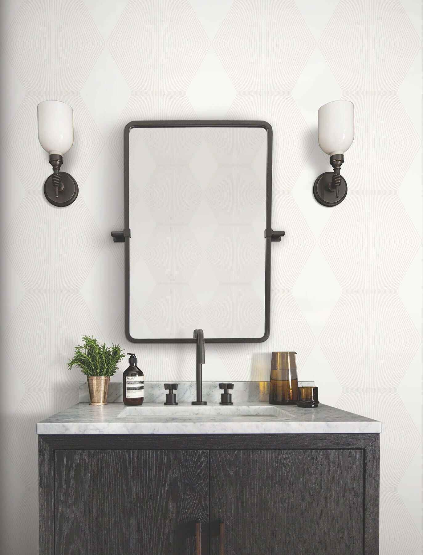 Diamond Legacy White Wallpaper - York Wallcoverings - MX9634 - York Wallcoverings Wallpaper
