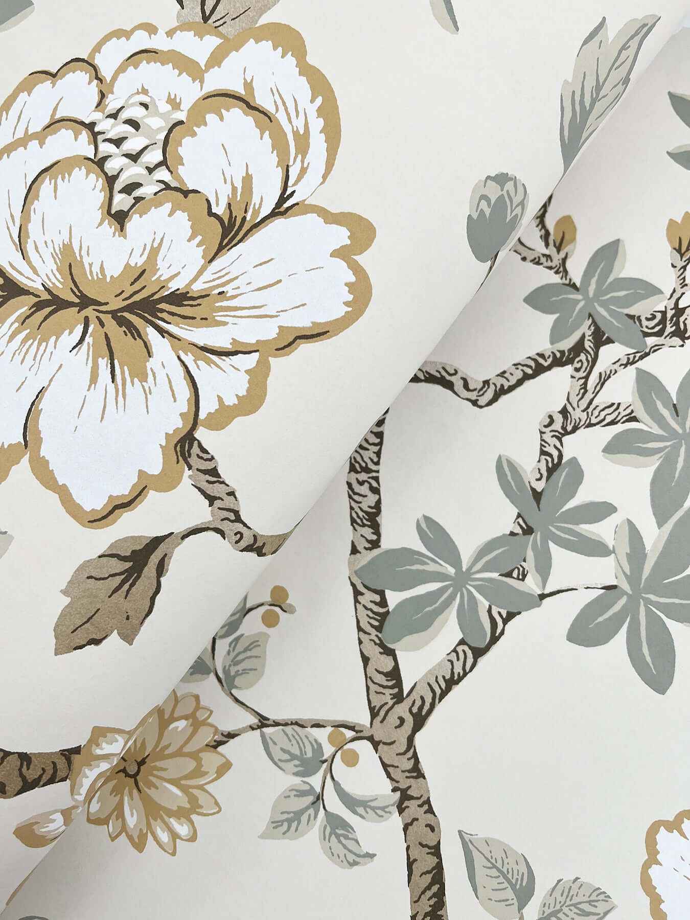 Courtyard Botanical Neutral Wallpaper - York Wallcoverings - MX9655 - York Wallcoverings Wallpaper