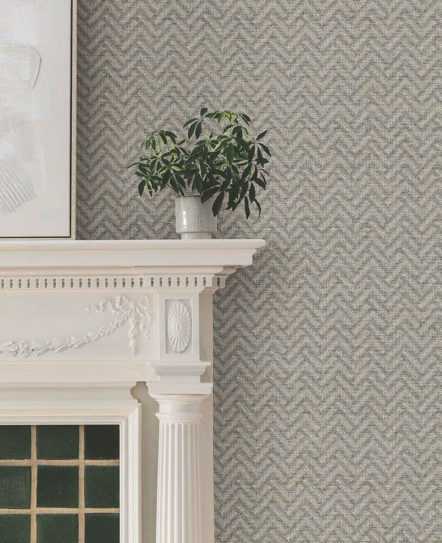 Regent Charcoal Wallpaper - York Wallcoverings - MX9671