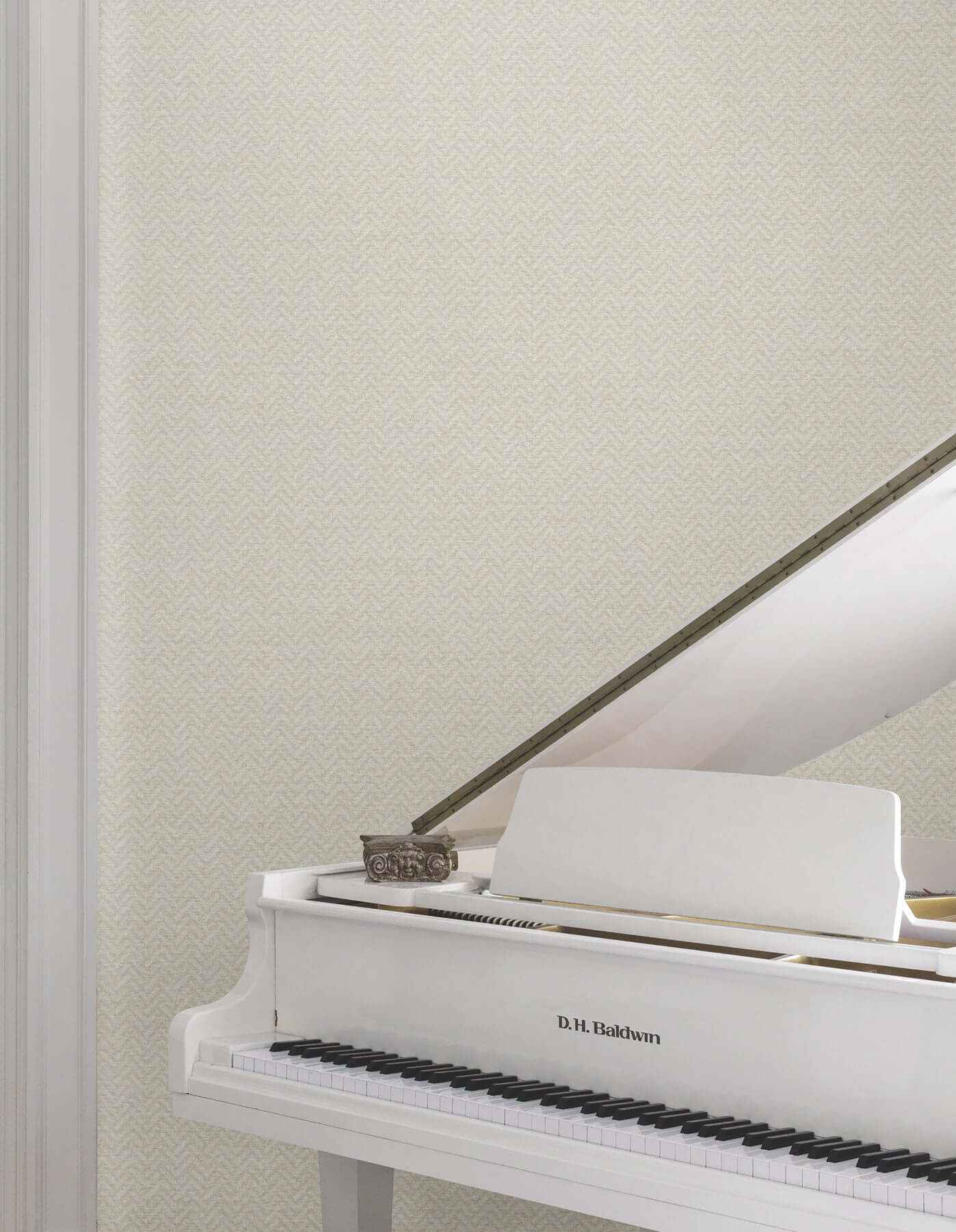 Regent Soft Grey Wallpaper - York Wallcoverings - MX9674 - York Wallcoverings Wallpaper