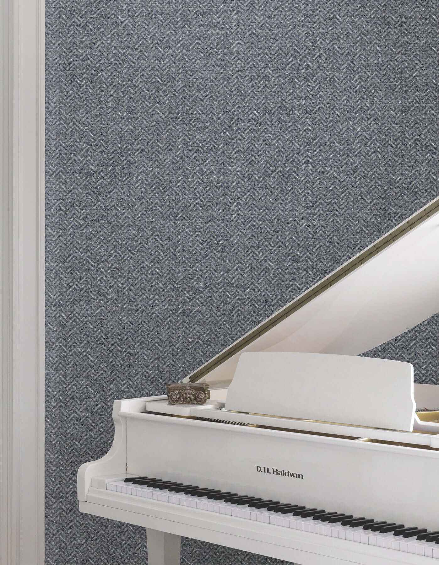 Regent Navy Wallpaper - York Wallcoverings - MX9675 - York Wallcoverings Wallpaper