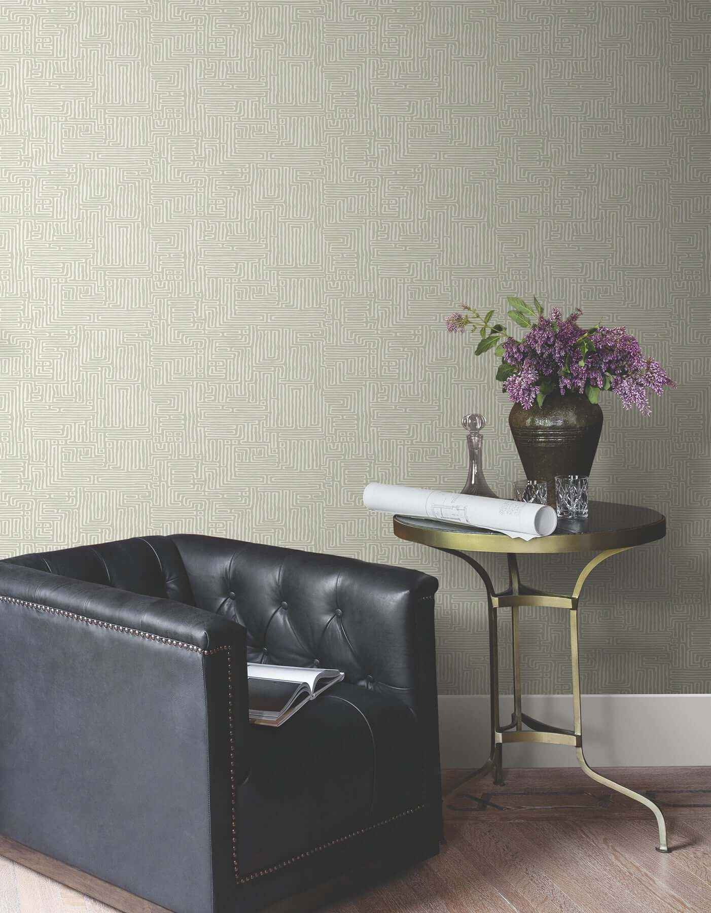 Passages Green Wallpaper - York Wallcoverings - MX9688