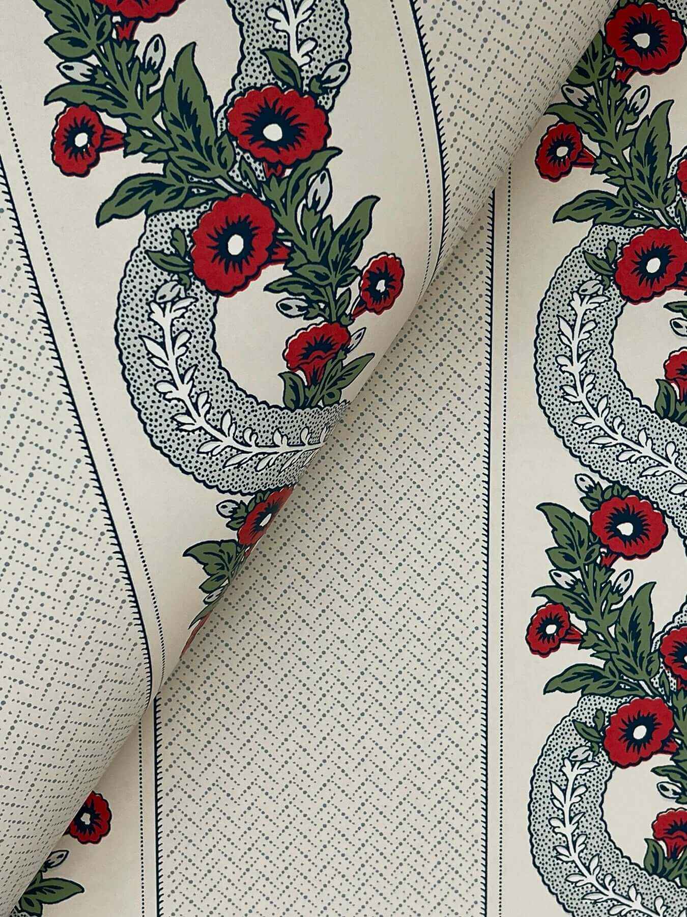 Abbey's Garland Ruby Wallpaper - York Wallcoverings - MX9694 - York Wallcoverings Wallpaper