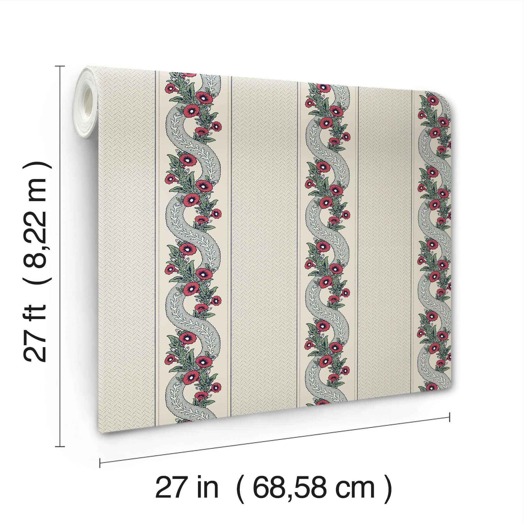 Abbey's Garland Ruby Wallpaper - York Wallcoverings - MX9694 - York Wallcoverings Wallpaper