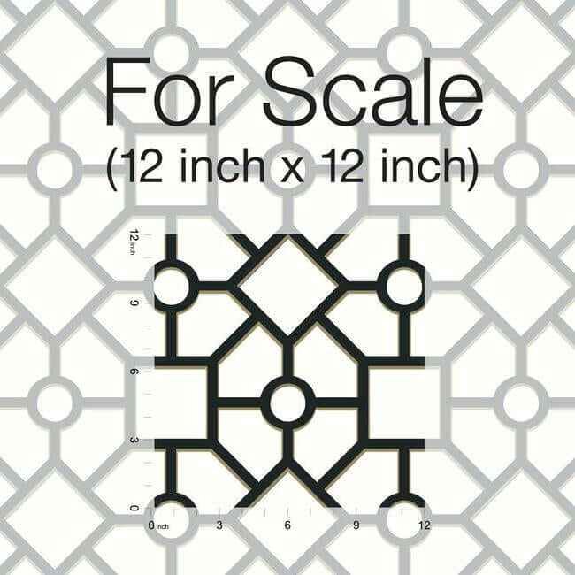 Hedgerow Trellis Black & Gold Peel & Stick Wallpaper - York Wallcoverings - PSW1028RL - York Wallcoverings Wallpaper
