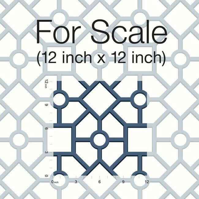 Hedgerow Trellis Navy Peel & Stick Wallpaper - York Wallcoverings - PSW1027RL - York Wallcoverings Wallpaper
