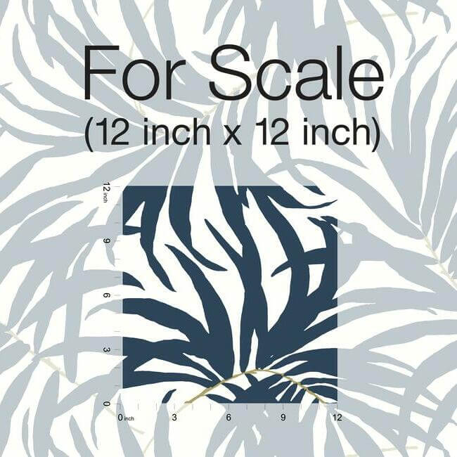 bali-leaves-blue-peel-stick-wallpaper-york-wallcoverings-psw1030rl - York Wallcoverings Wallpaper