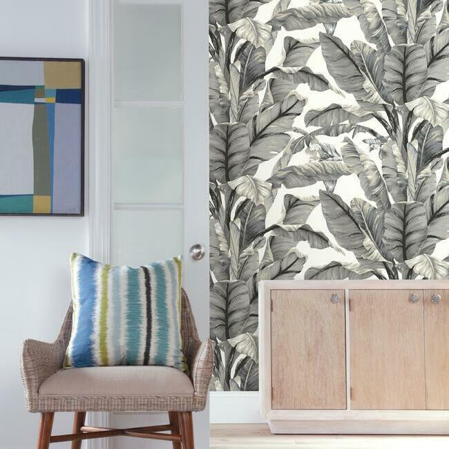 banana-leaf-premium-peel-stick-wallpaper-white-black-york-wallcoverings-psw1037rl