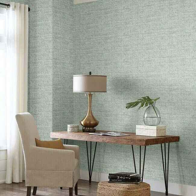 Papyrus Weave Blue Peel & Stick Wallpaper - York Wallcoverings - PSW1040RL - York Wallcoverings Wallpaper