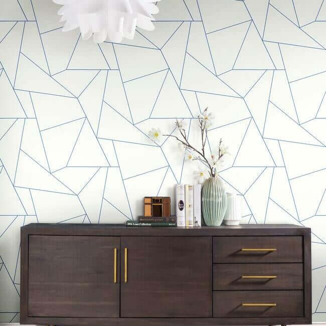 factured-prism-white-blue-peel-stick-wallpaper-york-wallcoverings-psw1234rl - York Wallcoverings Wallpaper