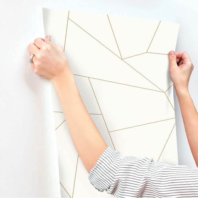 fractured-prism-premium-peel-stick-wallpaper-gold-york-wallcoverings-psw1064rl - York Wallcoverings Wallpaper