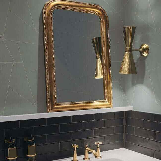 Fractured Prism Grey Peel & Stick Wallpaper - York Wallcoverings - PSW1233RL - York Wallcoverings Wallpaper