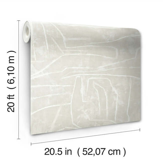 urban-chalk-premium-peel-stick-wallpaper-beige-york-wallcoverings-psw1231rl - York Wallcoverings Wallpaper