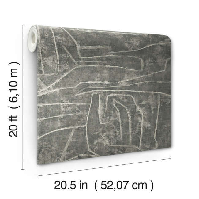 urban-chalk-premium-peel-stick-wallpaper-dark-gray-york-wallcoverings-psw1230rl - York Wallcoverings Wallpaper