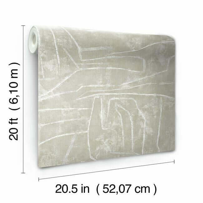 urban-chalk-premium-peel-stick-wallpaper-neutralpearl-york-wallcoverings-psw1068rl - York Wallcoverings Wallpaper