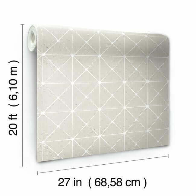 double-diamonds-premium-peel-stick-wallpaper-off-white-york-wallcoverings-psw1072rl - York Wallcoverings Wallpaper