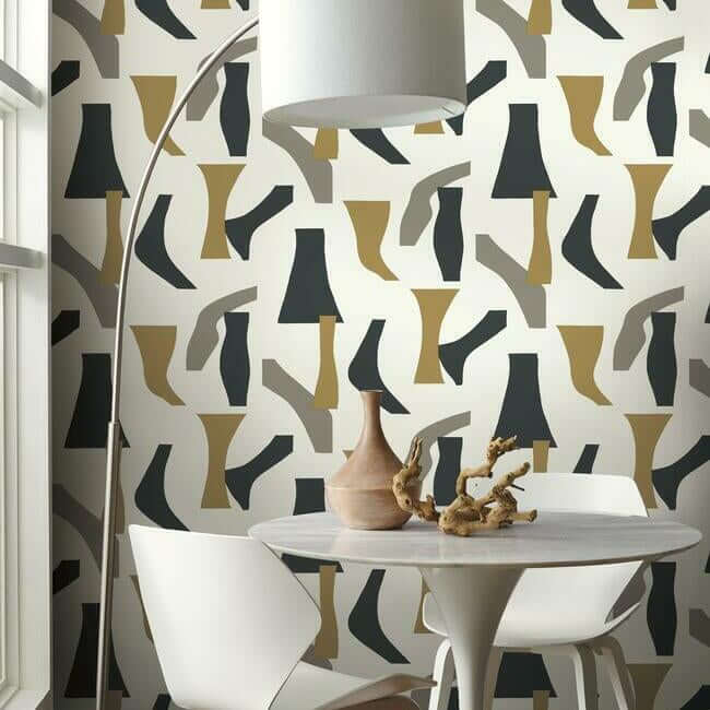 modernist-black-gold-peel-stick-wallpaper-york-wallcoverings-psw1059rl - York Wallcoverings Wallpaper