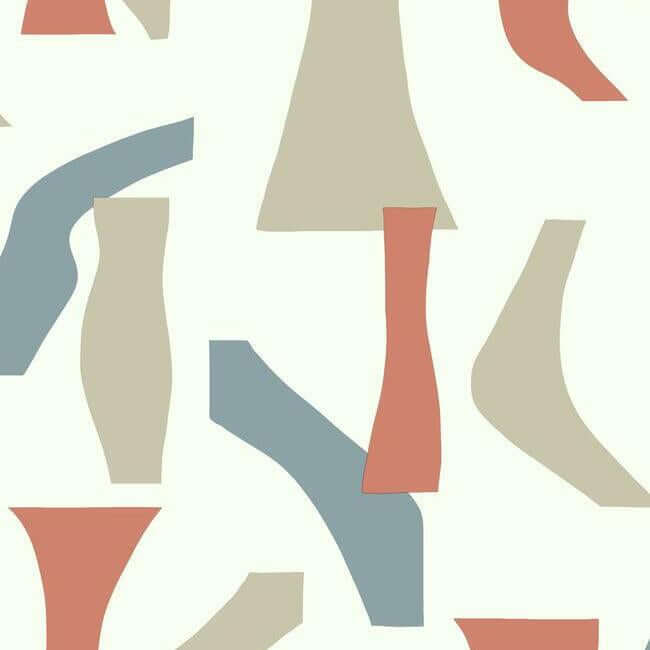modernist-coral-blue-peel-stick-wallpaper-york-wallcoverings-psw1058rl - York Wallcoverings Wallpaper