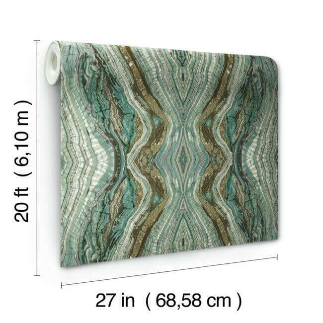 kaleidoscope-premium-peel-stick-wallpaper-teal-york-wallcoverings-psw1112rl - York Wallcoverings Wallpaper