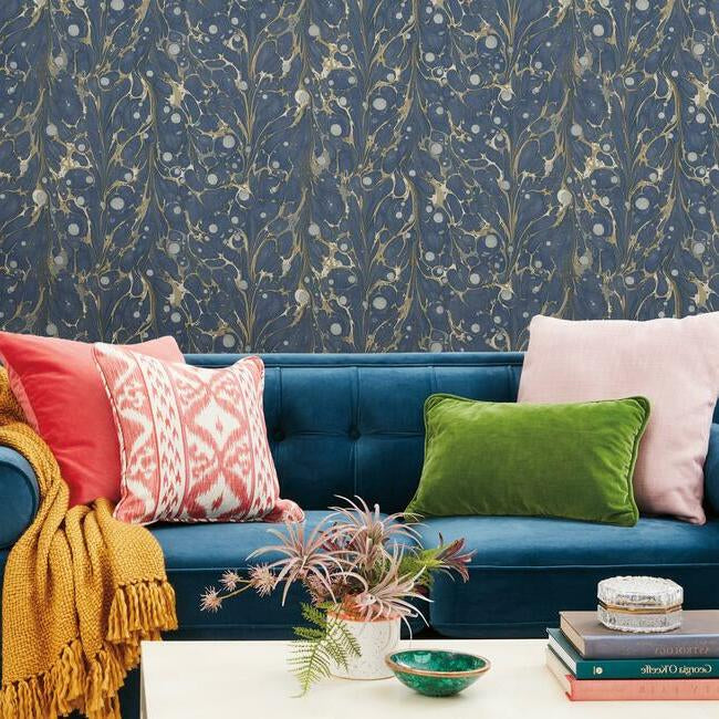 marbled-endpaper-premium-peel-stick-wallpaper-navy-york-wallcoverings-psw1114rl