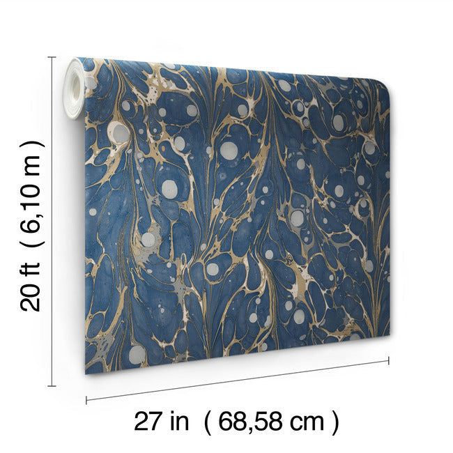marbled-endpaper-premium-peel-stick-wallpaper-navy-york-wallcoverings-psw1114rl