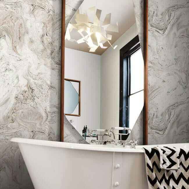Oil & Marble Clay & Taupe Peel & Stick Wallpaper - York Wallcoverings - PSW1125RL - York Wallcoverings Wallpaper