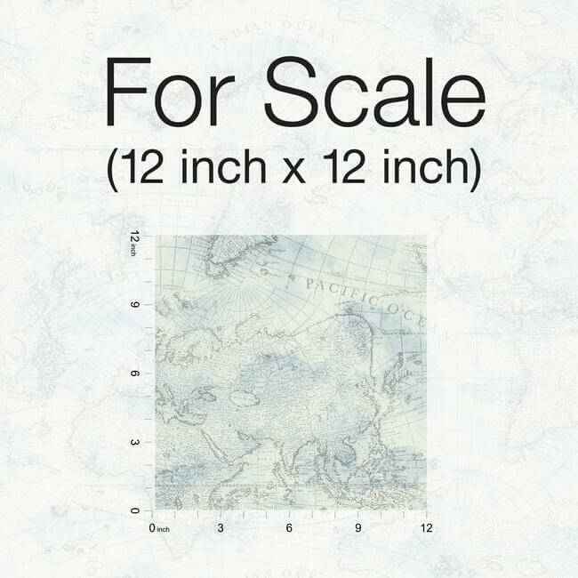 Coastal Map Blue & Grey Peel & Stick Wallpaper - York Wallcoverings - PSW1131RL - York Wallcoverings Wallpaper