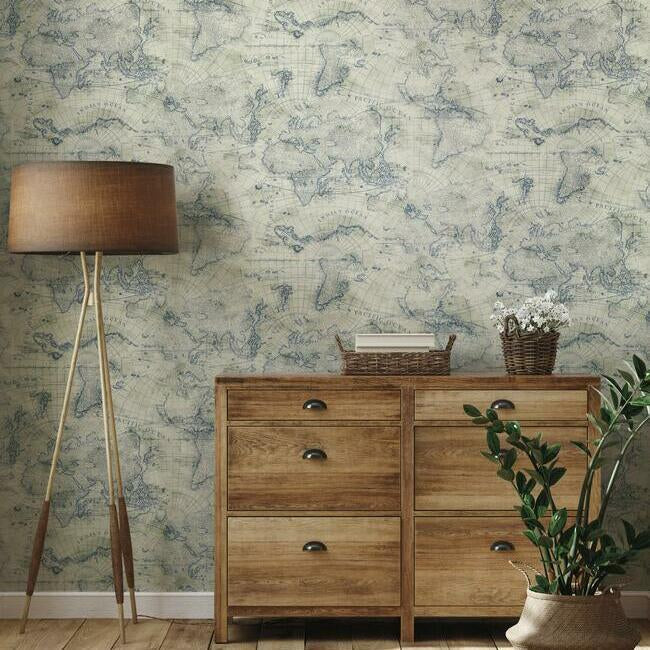 coastal-map-premium-peel-stick-wallpaper-sepia-navy-york-wallcoverings-psw1132rl