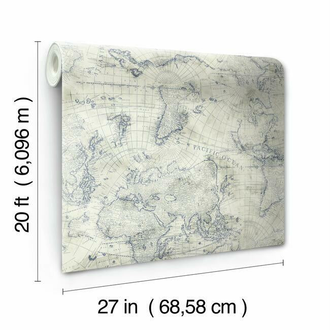 coastal-map-premium-peel-stick-wallpaper-sepia-navy-york-wallcoverings-psw1132rl