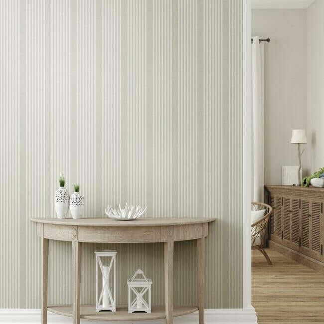 french-linen-stripe-premium-peel-stick-wallpaper-linen-york-wallcoverings-psw1134rl - York Wallcoverings Wallpaper