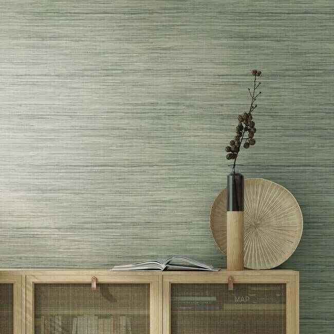 Bahia Grass Grey Peel & Stick Wallpaper - York Wallcoverings - PSW1138RL - York Wallcoverings Wallpaper