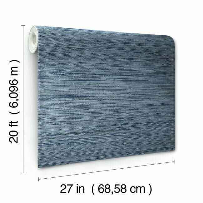 Bahia Grass Navy Peel & Stick Wallpaper - York Wallcoverings - PSW1136RL - York Wallcoverings Wallpaper