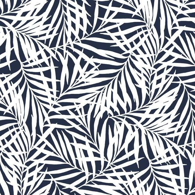 oahu-fronds-premium-peel-stick-wallpaper-navy-york-wallcoverings-psw1146rl