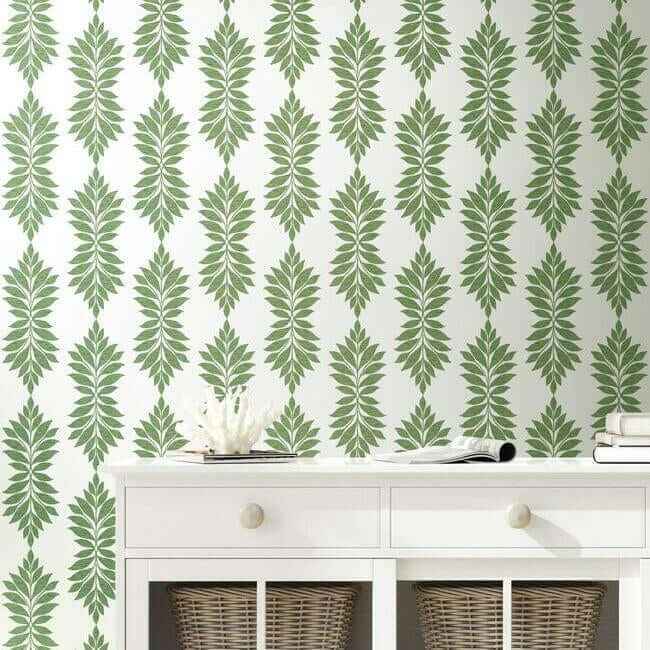 Broadsands Botanica Green Peel & Stick Wallpaper - York Wallcoverings - PSW1148RL - York Wallcoverings Wallpaper