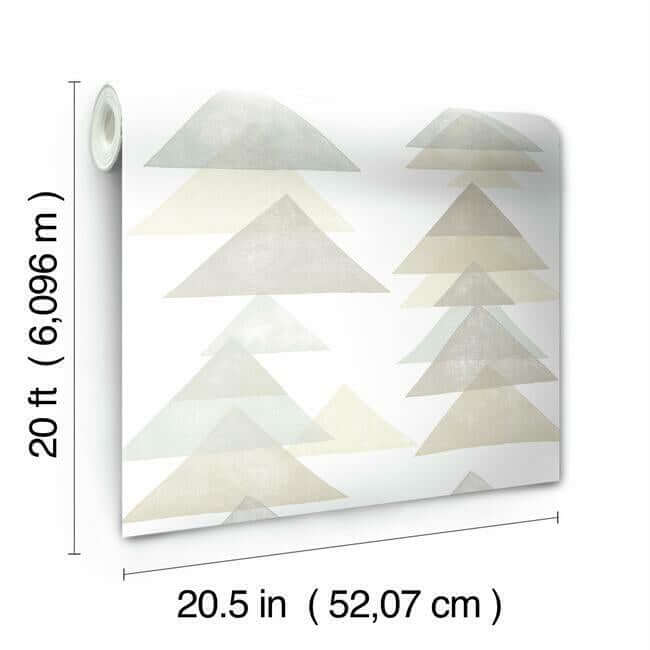 triangles-neutral-peel-stick-wallpaper-york-wallcoverings-psw1191rl - York Wallcoverings Wallpaper