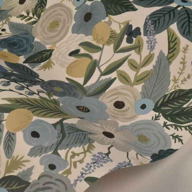 Garden Party Blue Peel & Stick Wallpaper - York Wallcoverings - PSW1201RL - York Wallcoverings Wallpaper