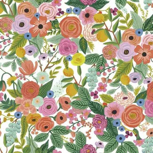 Garden Party Rose Peel & Stick Wallpaper - York Wallcoverings - PSW1200RL - York Wallcoverings Wallpaper