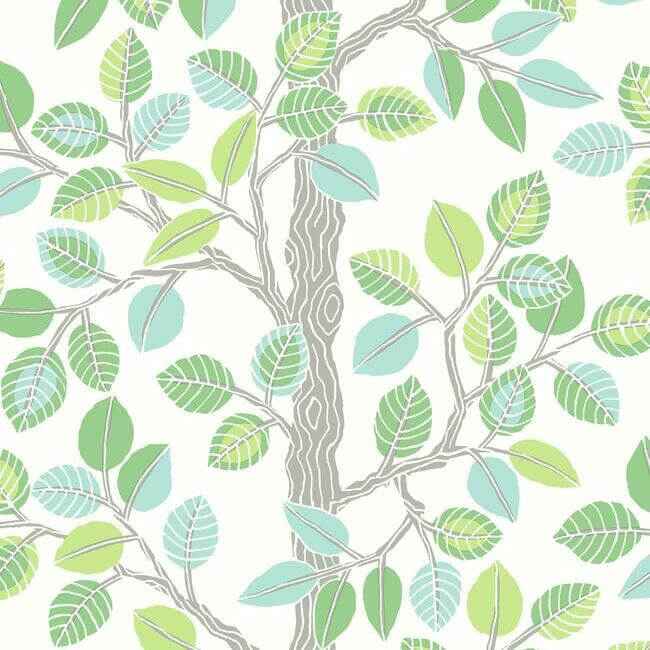 Forest Leaves Premium Peel Stick Wallpaper Greens - York Wallcoverings - PSW1209RL - York Wallcoverings Wallpaper