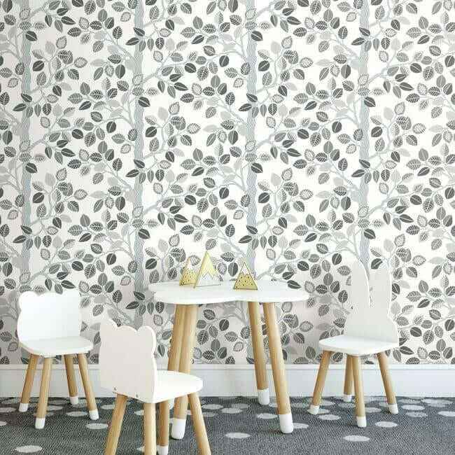 Forest Leaves Neutral Peel & Stick Wallpaper - York Wallcoverings - PSW1210RL