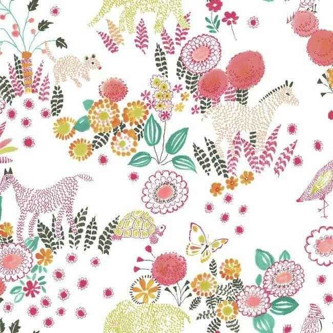 Reverie Premium Peel Stick Wallpaper Coralorange - York Wallcoverings - PSW1193RL - York Wallcoverings Wallpaper